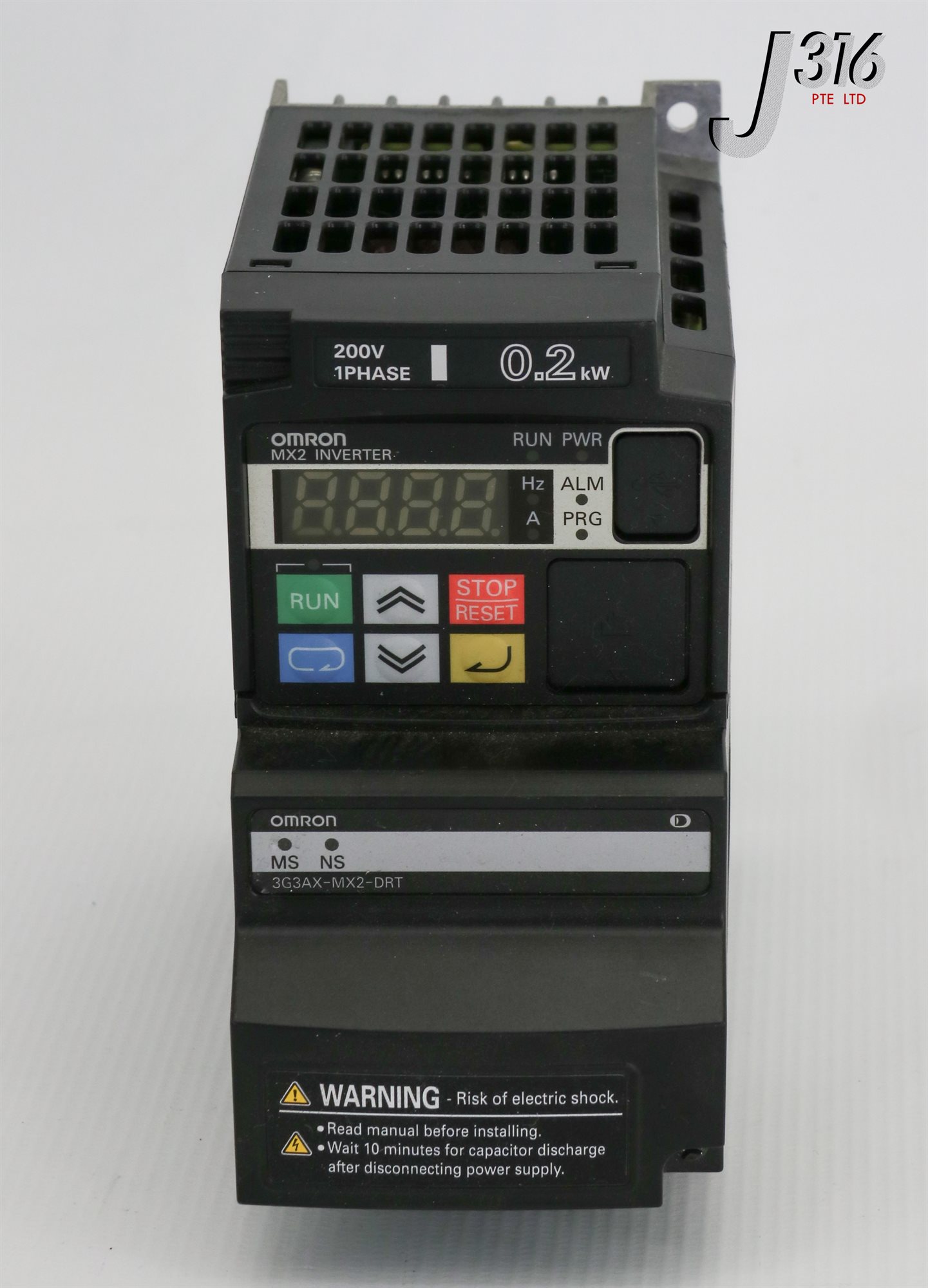25501 OMRON MX2 INVERTER NE18214-002, 200V 1PH, 0.2KW 3G3MX2-AB002